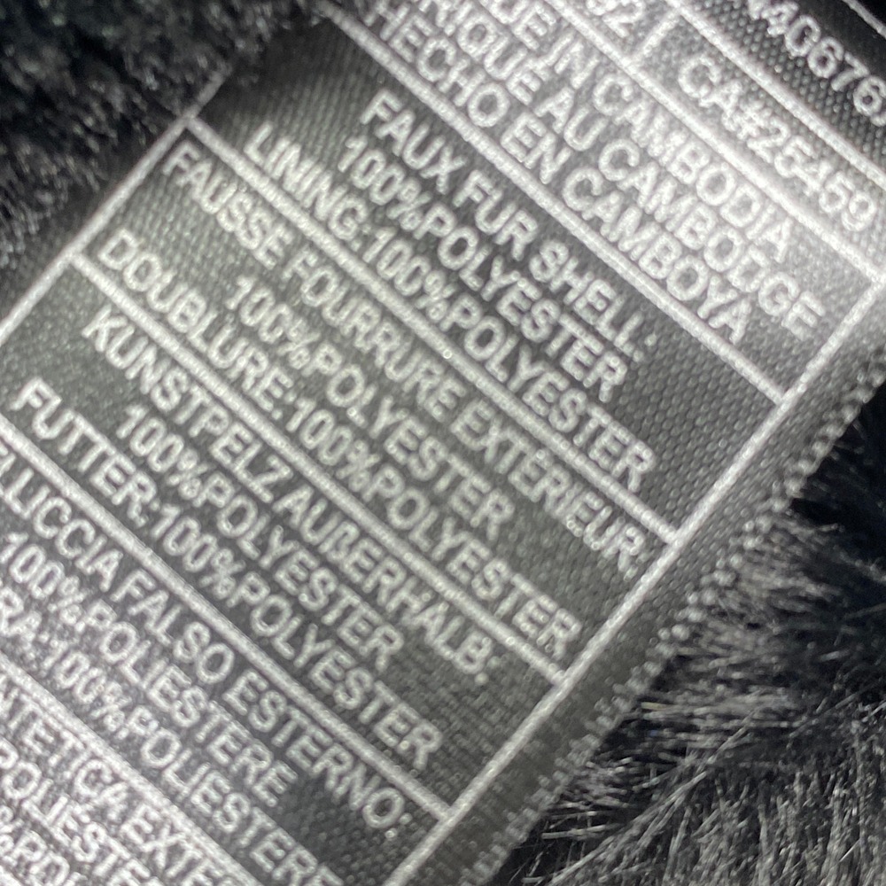 Steve Madden Faux Fur Cropped Coat Womens Medium Black Full Zip BN40676X - Picture 7 of 7